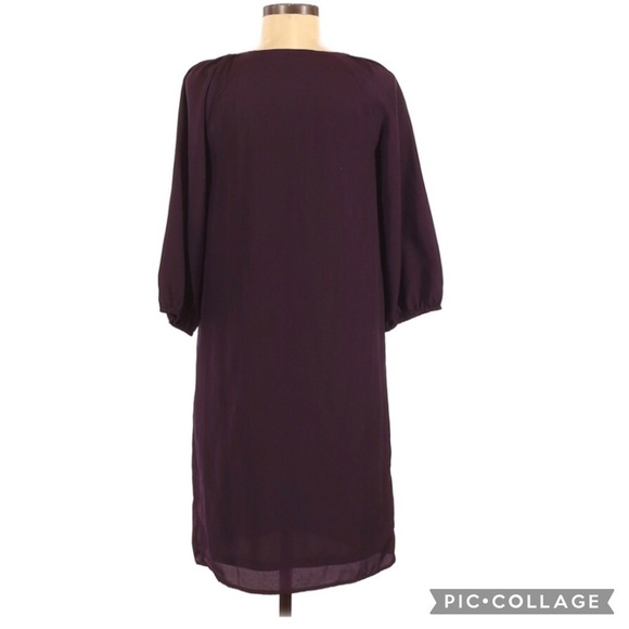 The Limited Button Up 3/4 Slight Puff Sleeve Dress - Picture 2 of 3